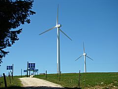 Windgeneratoren auf dem Mont-Crosin
